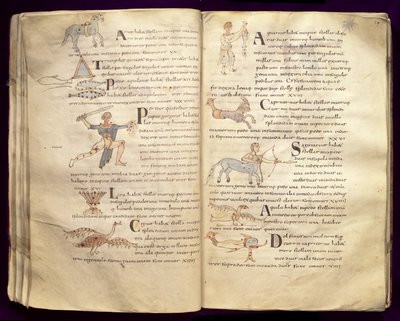 Ms 422 Fol.27v e 29v Percorso della luna attraverso le costellazioni, da 